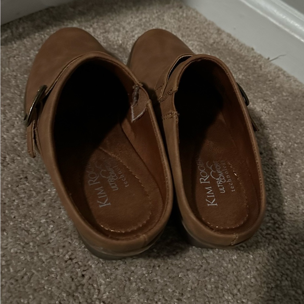 Kim Rogers Tan Slip-On Shoes